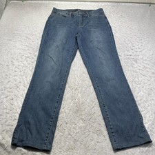 Talbots Heritage Jeans Blue Straight Leg Mid Rise Denim Womens Size 10