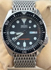 SEIKO SKX007KC Automatic Diver Watch 200m Black Dial Polyurethane Belt