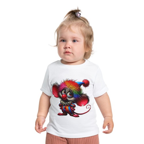 Happy Birthday from Cute Clown T-Shirt for Babies, Toddler, Baby Shower 3-24M - Picture 4 of 13