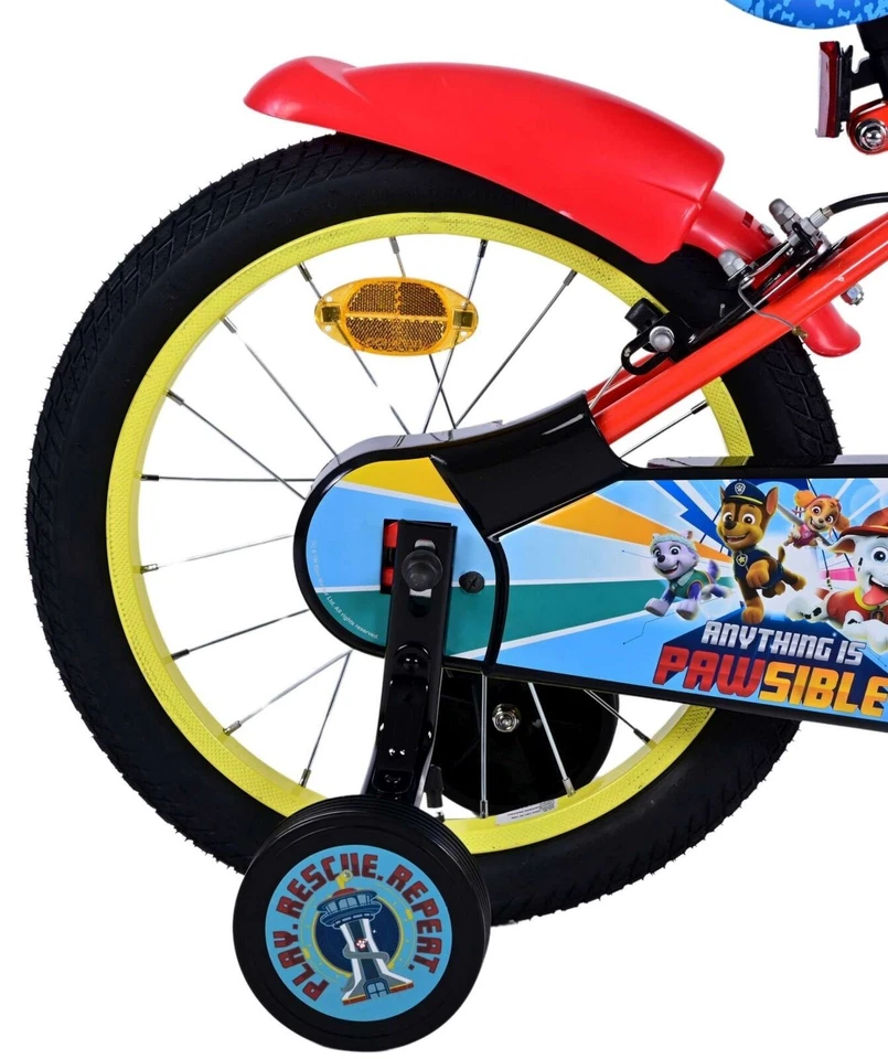 16 Zoll Kinderfahrrad Jungen Rot 4-6 Jahre Fahrrad Paw Patrol mit Stützräder - Bild 3 von 4