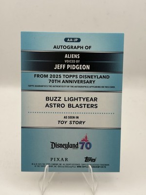 2025 Topps Disneyland 70th JEFF PIDGEON Aliens AUTO Gold Foil 11