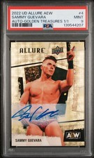 2022 UD AEW Allure Sammy Guevara Golden Treasures Auto 1/1 PSA 9 #4