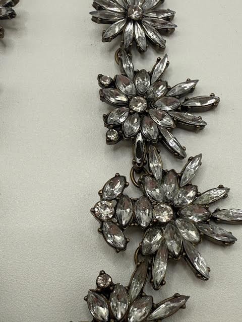 Sugarfix Signed Rhinestone Flower Statement Neckl… - image 3