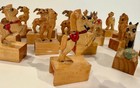 Set 18 Vintage Carved Wood Pencil Sharpeners c1950s MCM  Panda, Camel, Zebra ++ — photo 5