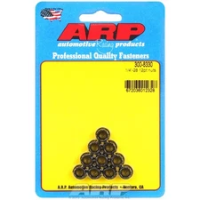 ARP Nut Kit 300-8330; 12-Point Nuts, 1/4-28 RH, 12pt, Black, Chromoly, 10pcs