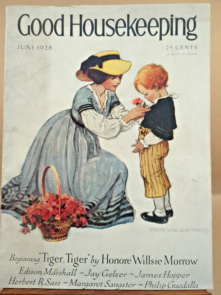 Vintage Good Housekeeping Magazine June 1928 Willsie Morrow TIger, Tiger Foto 3 de 4