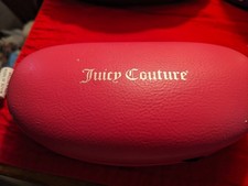 Juicy Couture Bright Pink Eye Glass Sun Glasses Dust cloth Hard Case Clamshell