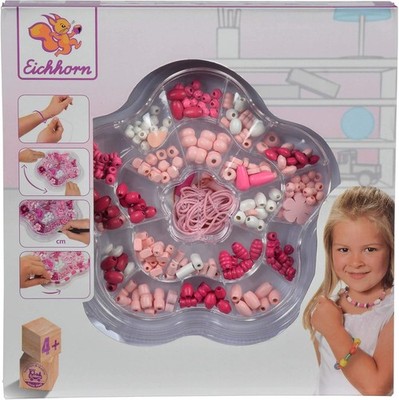 Eichhorn Holzperlen Set 275 Teile Kinder Basteln Schmuckherstellung Set Box