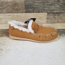 Hey Dude Harbor Breeze Lo Slipper Womens Shoes Sz 7 Tan Sherpa Lined Slip On