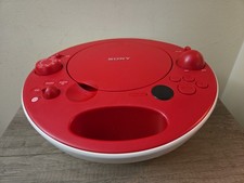 Sony ZS-E5 Red Portable CD Player AM/FM Radio AUX Input Stereo Portable Boombox