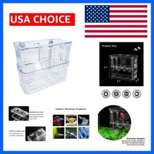Aquarium Isolation Breeding Box, Acrylic Transparent Aquarium Breeder Box for...