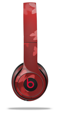 Skin Wrap for Beats Solo Wireless 2 3 4 Bokeh Butterflies Red SKIN ONLY