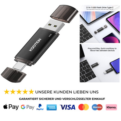 USB Stick 64GB OTG 2.0 Typ C Flash Drive 2-in-1 Speicherstick