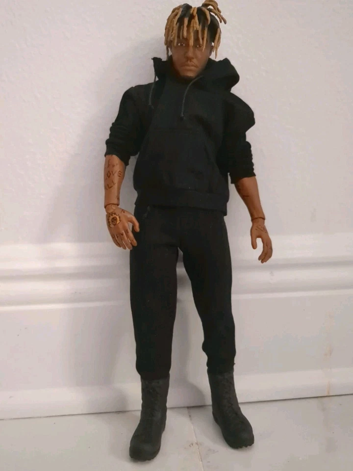 Custom Juice WRLD Rapero Escala 1/6 Figura 12" RAPERO CHAQUETA NEGRA MUÑECA PINTADA Foto 4 de 4