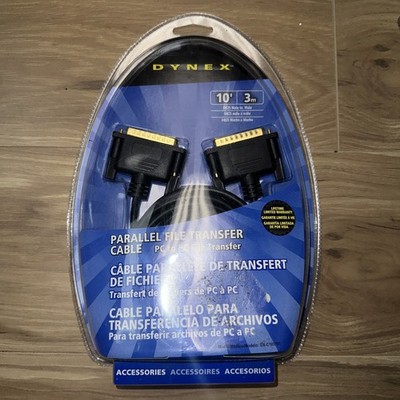 Dynex - 10' Parallel File Transfer Cable DX-C101791 New Sealed  DB25  M/DB25 M