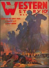 Revista Western Story 1939 15 de julio. Cubierta atmosférica.