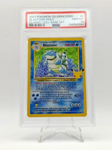 2021 POKEMON CELEBRATIONS CLASSIC COLLECTION BASE HOLO BLASTOISE 2/102 PSA 10