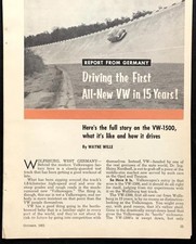 1961 Volkswagen Fastback Squareback 1500 Vw Road Test 1961 Volkswagen Fastback Squareback 1500 Vw Road Test
