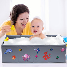Foldable Baby Bathtub Toddler Folding Tub Lightweight Portable Bathtub Kids Easy