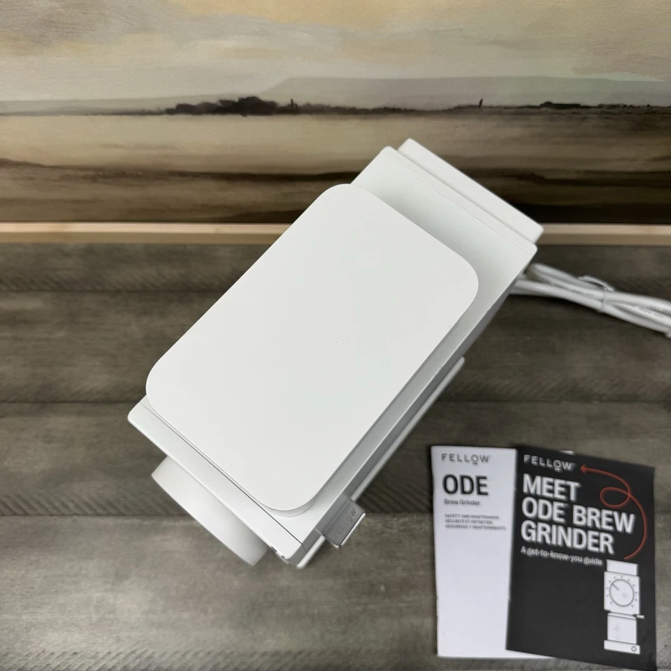 Molinillo de cerveza Williams Sonoma Fellow Ode Gen 2 blanco mate raspado astillado leer Foto 3 de 4