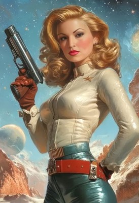 ''Sci-Fi Girl 23'' Giclee Fine Art Print 13x19 Limited to 20 Hand-Numbered Copies
