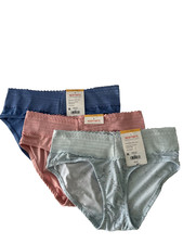 NEW Warner's 3 Pairs Hipster No Muffin Top Panties S/5 Multi-Color 5609J NWT