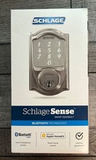 Schlage Deadbolt Lock Satin Smart Camelot Trim New