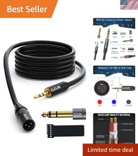 3.5mm 1/8 Inch TRS Aux Male to XLR Male Cable 4 Ft, Balanced Professional Shi...