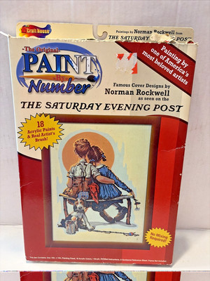 Craft House Paint By Number Kit Norman Rockwell The Little Spooners 12804