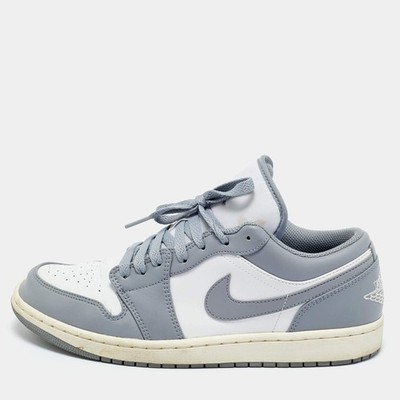 Air Jordan GreyWhite Leather Jordan 1 Low Vintage Stealth Grey Sneaker Gr.44