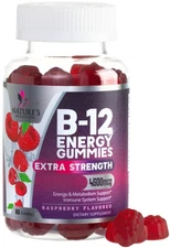 Vitamin B12 Energy Gummies - Extra Strength 4500mcg Chewable for Energy, Metabol