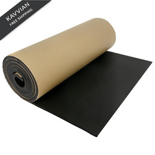 IVWNNN Sponge Neoprene with Adhesive Foam Rubber Sheet 1/4" 12" 54", black