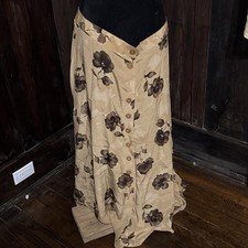 NWT! Vintage 90s Jones New York 100% Silk Mojave Wheat Midi Skirt Size 18W