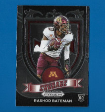 2021 Prizm Draft Picks Crusade Rashod Bateman RC, Minnesota Golden Gophers #166
