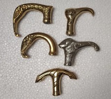 Lot of 5 Brass Handle for Wooden Walking Cane Shaft Victorian Era Steampunk Gift