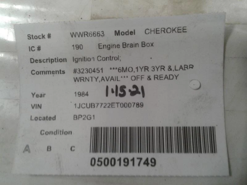 Engine ECM Ignition Control Fits 78-88 J-SERIES TRUCK 625702 - Image 3 of 3