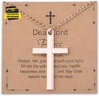 Rose Gold Cross Necklace for Women Faith Religious Gift Gold Plated Cross Pendan