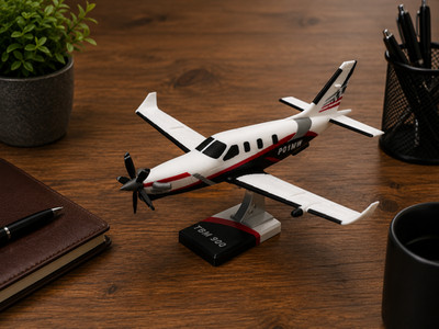 TBM 900 3D Printed Aircraft Model   Aviation Desk Display Plane Decor