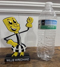 6&rdquo; Willie Wiredhand Figure Retro Electric Mascot Display Statue Utility Office