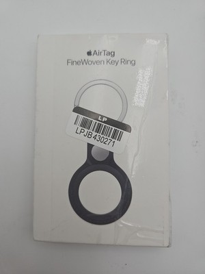 Genuine Apple AirTag FineWoven Key Ring - Black - Open-Box