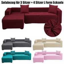 Stretch Sofabezug Ecksofa 3 + 4 Sitzer L Form Ecksofa Sofa Überzug Couchbezug