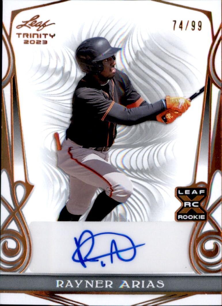 2023 Leaf Trinity #BA-RA1 Rayner Arias Autographs Bronze #/99