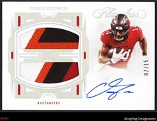 2022 Panini Flawless Silver #4 Chris Godwin DUAL PATCH AUTO BUCCANEERS 02/15