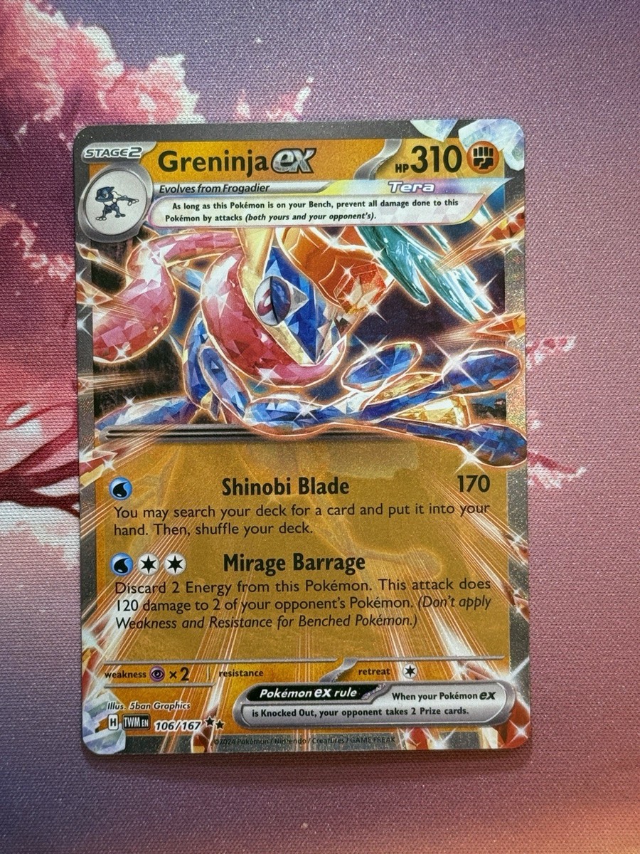Greninja ex 106/167 - Twilight Masquerade - Pokemon TCG - Double