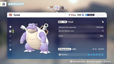 Shiny Elite Turtok  Level 100 6IV + Max EV / DV  Für Pokemon Legenden Z-A