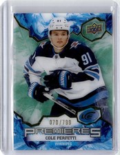 2021-22 Upper Deck Ice #245 Cole Perfetti Green #/799