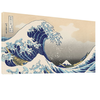 Dafun Art The Wave Off Kanagawa Framed Famous Canvas Wall Art Sea Waves Picture