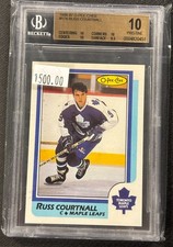 1986-87 O-Pee-Chee BGS PRISTINE 10 Russ Courtnall POP 2 #174 Toronto Maple Leafs