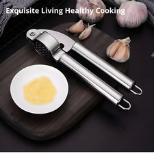 STAINLESS STEEL GARLIC CRUSHER SQUEEZER PRESS MASHER MINCER KITCHEN MANUAL TOOL