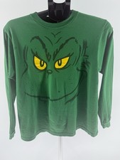 Dr. Seuss The Grinch Christmas Green Long Sleeve T-Shirt Top Youth Size 18 / 20